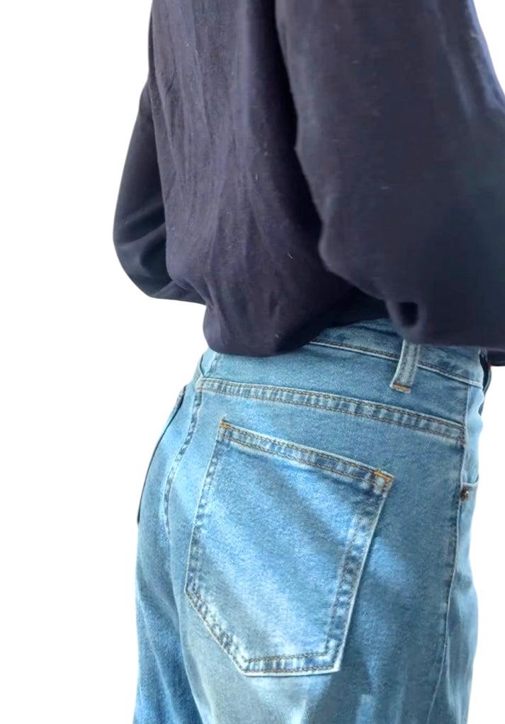 jolie jolie Denim ancho azul Mejor oferta