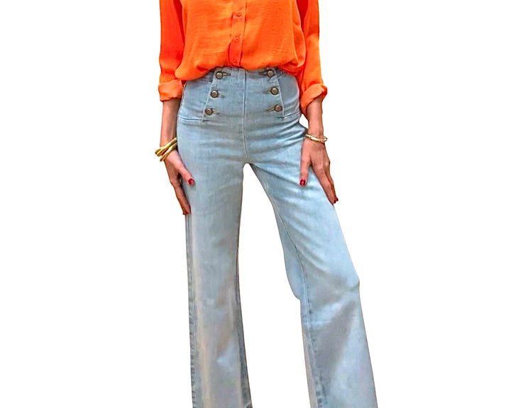 jolie jolie Denim wide azul claro Envío gratis