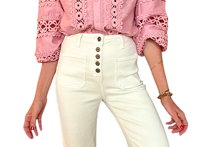 jolie jolie Denim blanco roto ÚLTIMAS EDICIONES
