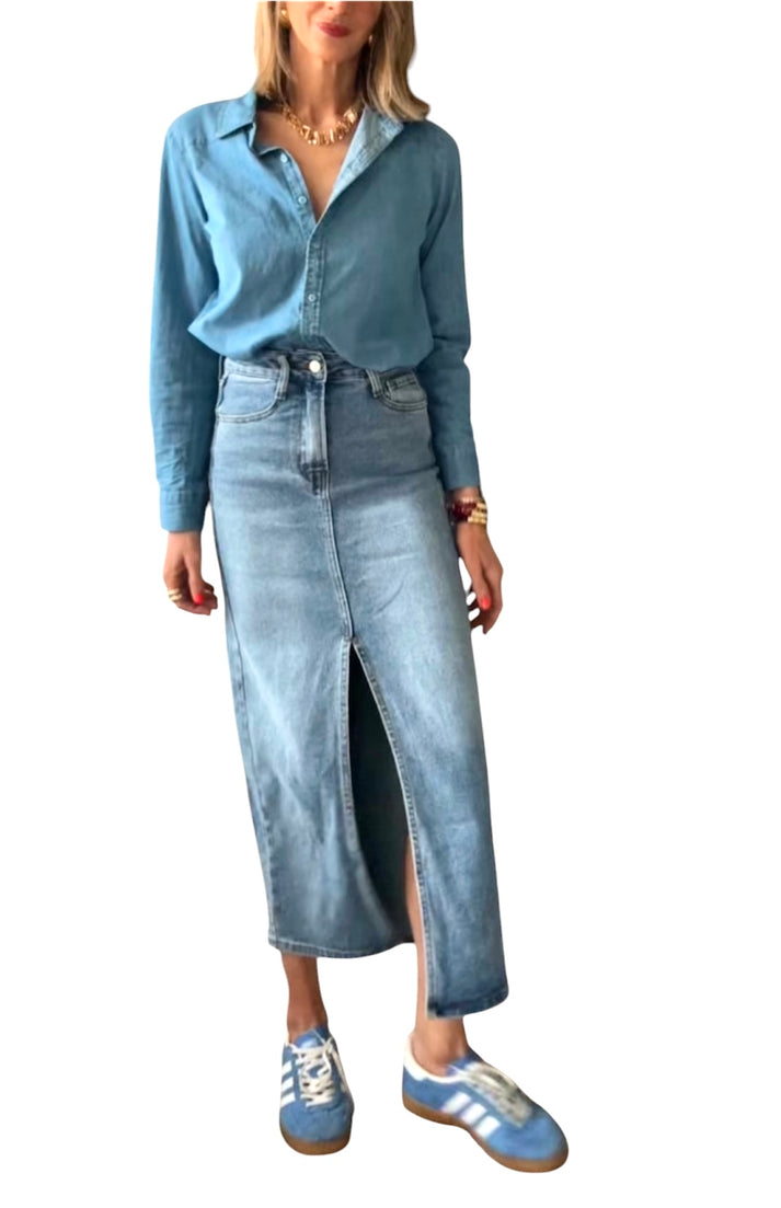 jolie jolie Falda denim azul Promoción por tiempo limitado