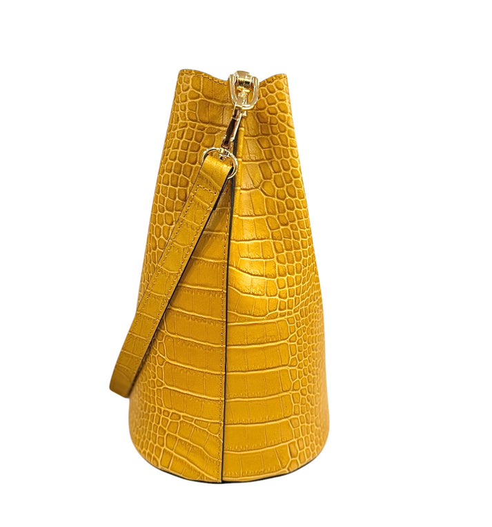jolie jolie Bolso bucket mostaza Precio ultrabajo