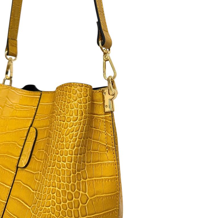 jolie jolie Bolso bucket mostaza Precio ultrabajo