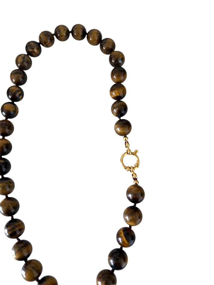 jolie jolie Collar piedras ojo de tigre Outlet online