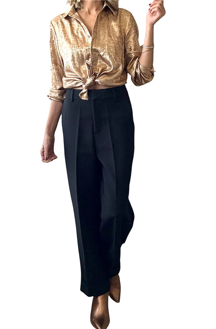 jolie jolie Pantalón pinzas negro Ventas relámpago