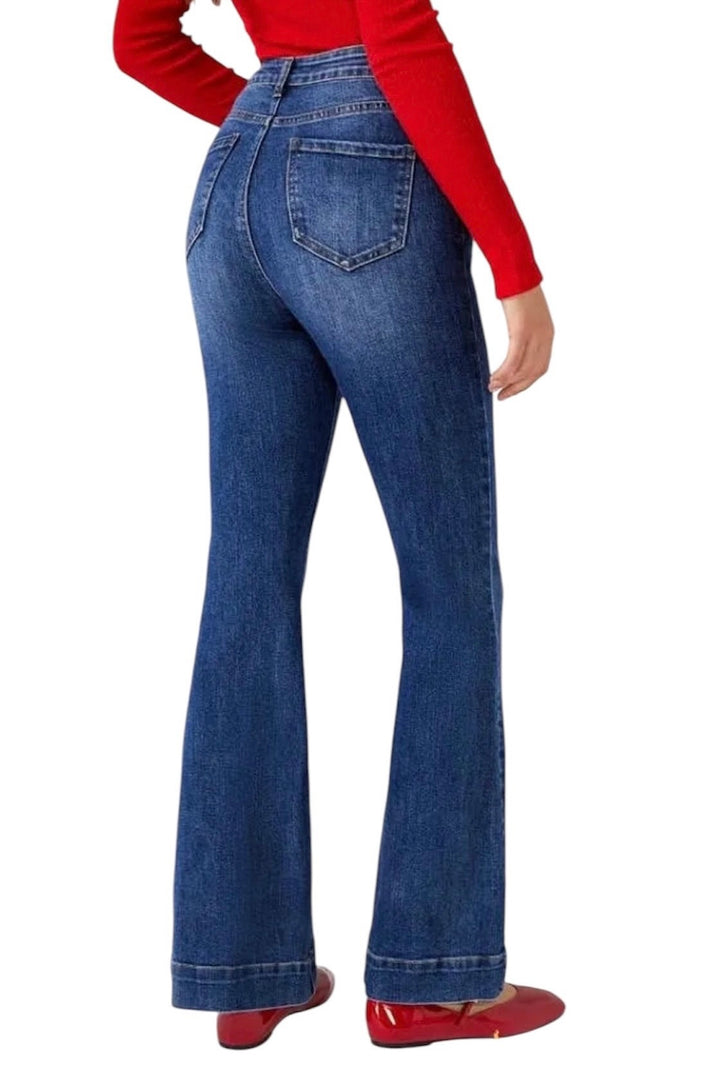 jolie jolie Denim stretch acampanado azul Tienda