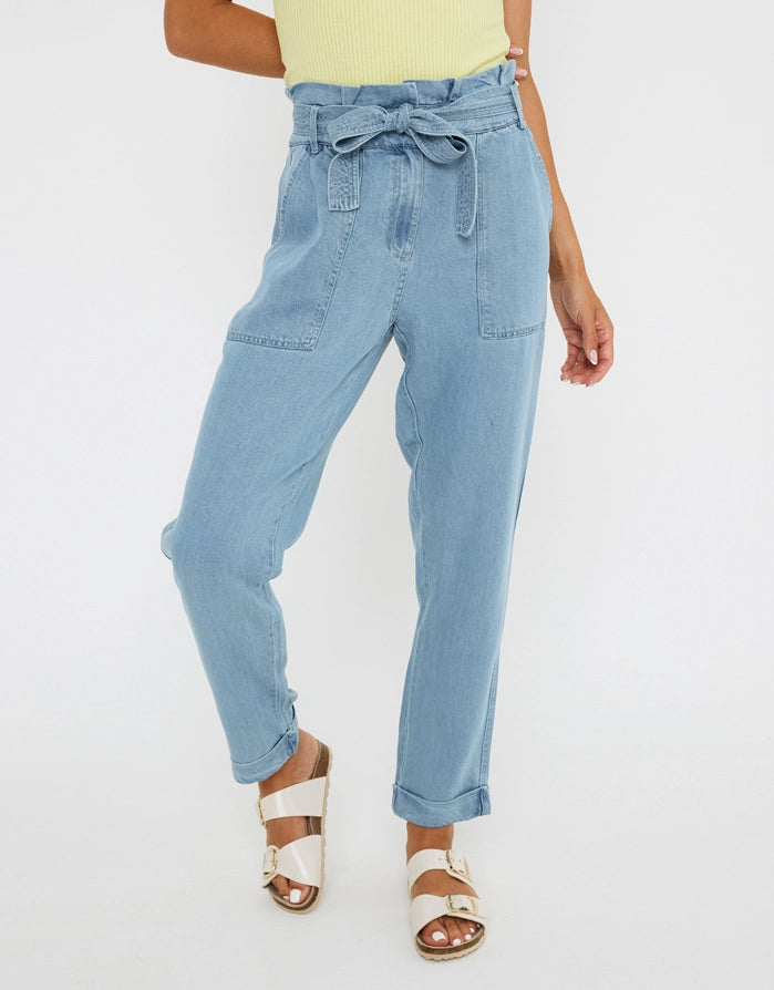 koala bay Pantalón Largo Denim Claro - Bangla En oferta