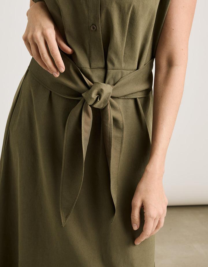 koala bay Vestido Midi Caqui - Veronique Libre de impuestos