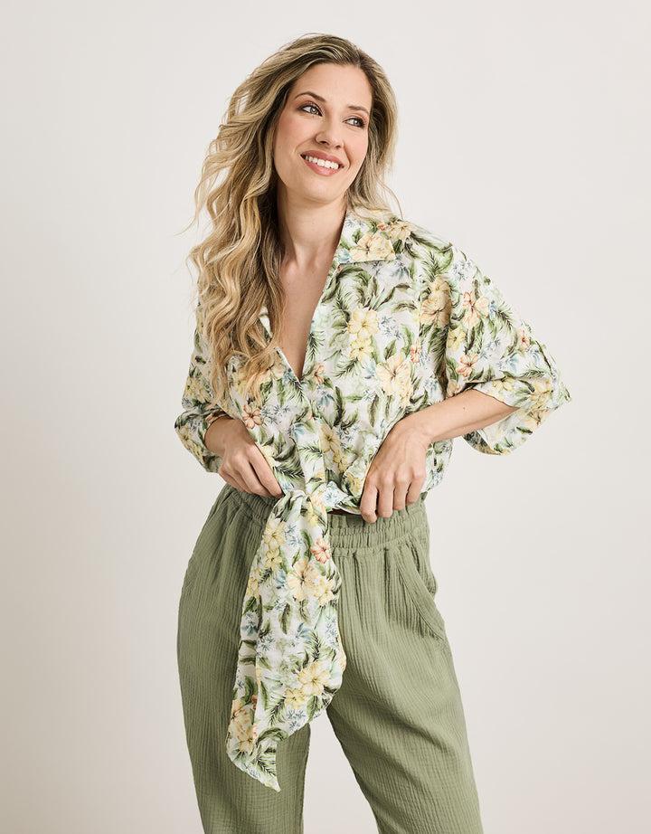 koala bay Camisa Manga Corta Amarillo - Abarris Gran oferta