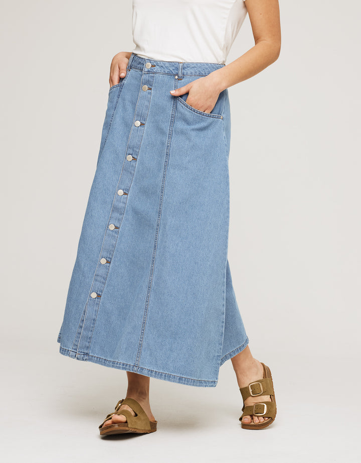 koala bay Falda Larga Denim - Jorta Liquidación