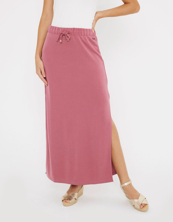 koala bay Falda Midi Rosa - Claudina Mejor oferta