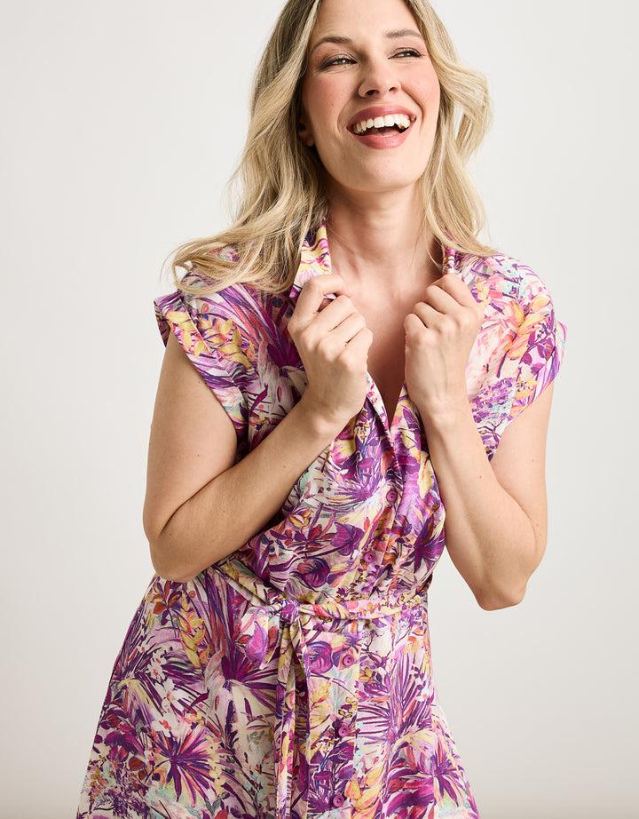 koala bay Vestido Corto Multicolor - Rufita Último día