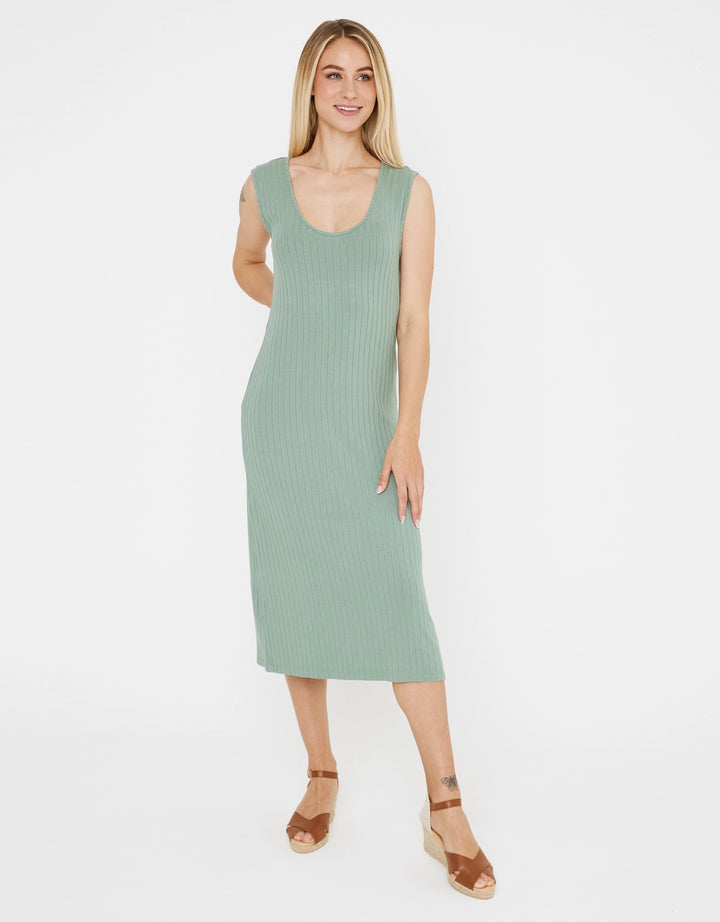 koala bay Vestido Midi Largo Cuello Redondo - Desita Superdescuento