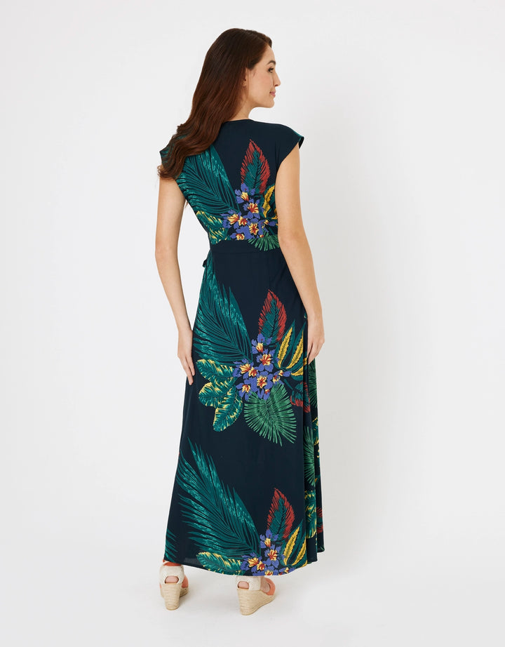 koala bay Vestido Largo Estampado Tropical Multicolor - Titania Limitado a 3 días