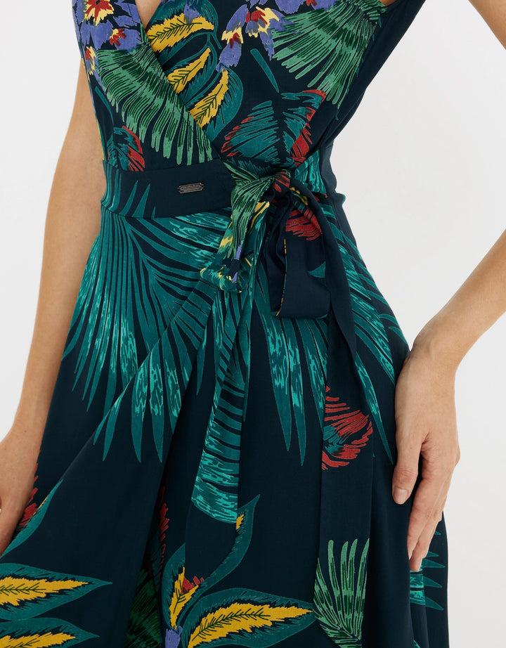 koala bay Vestido Largo Estampado Tropical Multicolor - Titania Limitado a 3 días