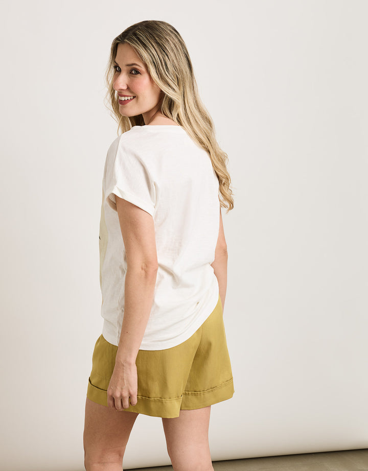 koala bay Camiseta Manga Corta Off White - Nolvanor Libre de impuestos
