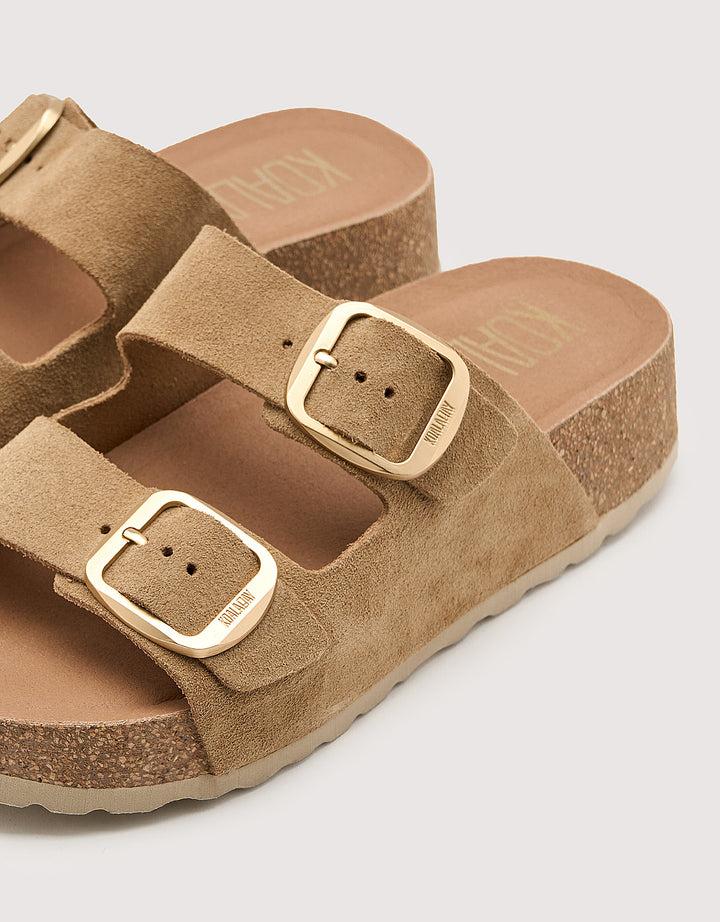 koala bay Sandalia Bio con Cuña Camel - Sintran Última moda