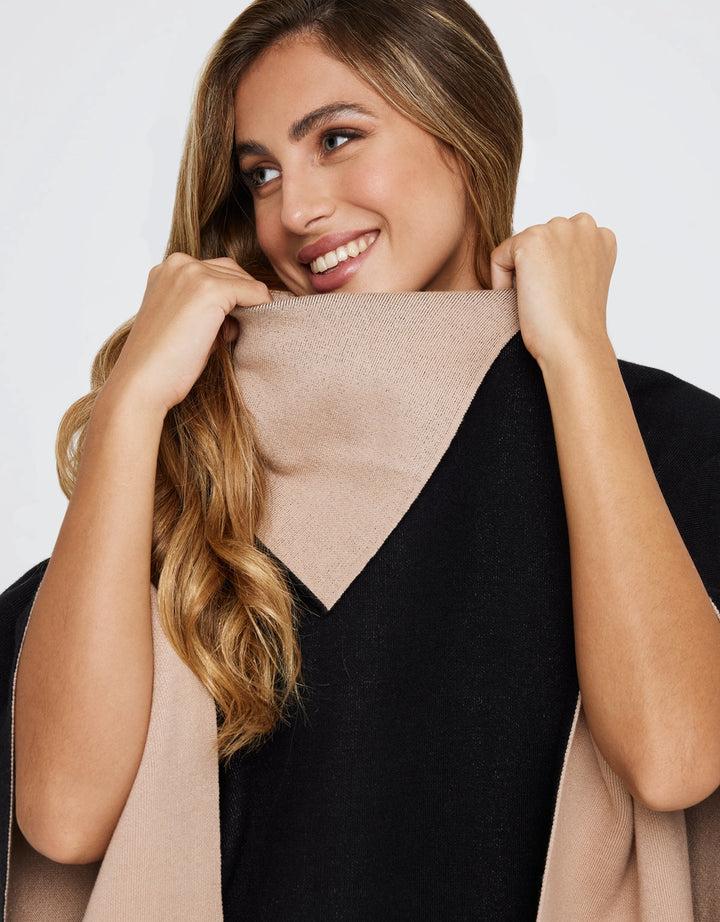 koala bay Poncho Abierto Beige - Samaris Envío internacional gratuito
