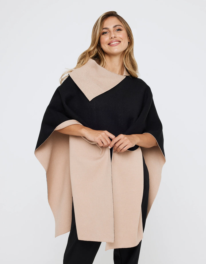 koala bay Poncho Abierto Beige - Samaris Envío internacional gratuito