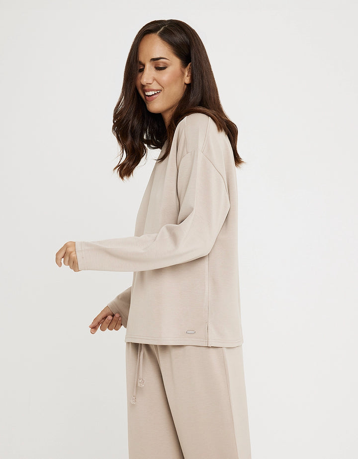 koala bay Sudadera sin Capucha Modal Beige - Vitatu Libre de impuestos