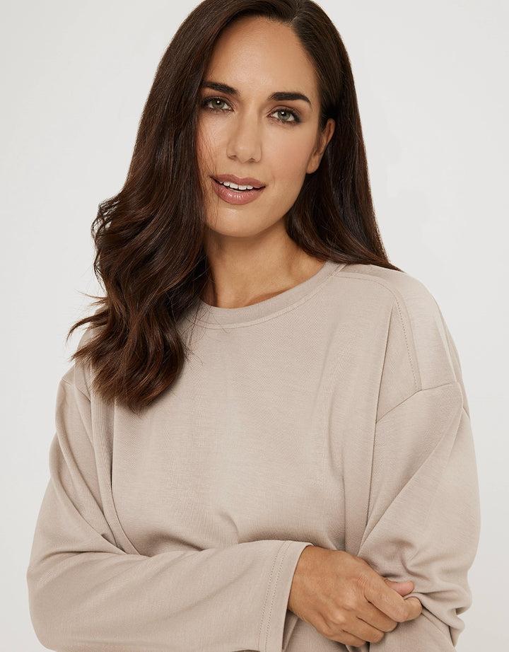 koala bay Sudadera sin Capucha Modal Beige - Vitatu Libre de impuestos