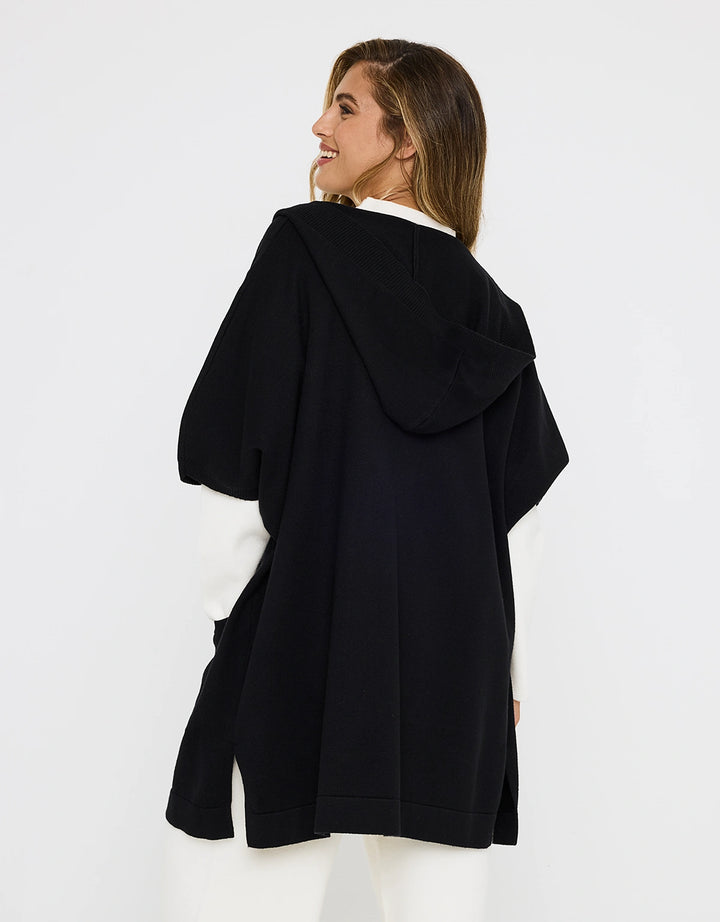 koala bay Poncho Abierto Negro - Alfonti Descuentos del mes