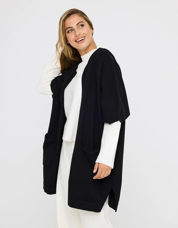 koala bay Poncho Abierto Negro - Alfonti Descuentos del mes
