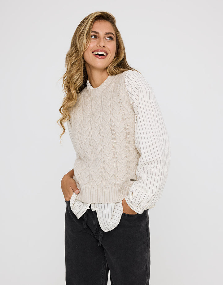 koala bay Chaleco Punto Grueso Beige - Alpica Oferta exclusiva