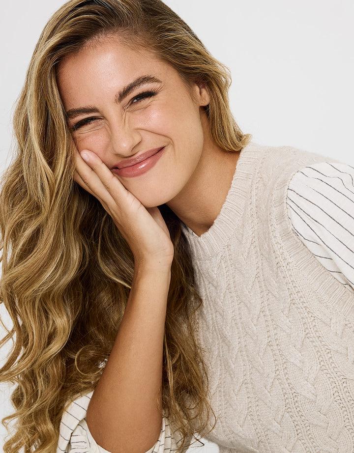 koala bay Chaleco Punto Grueso Beige - Alpica Oferta exclusiva