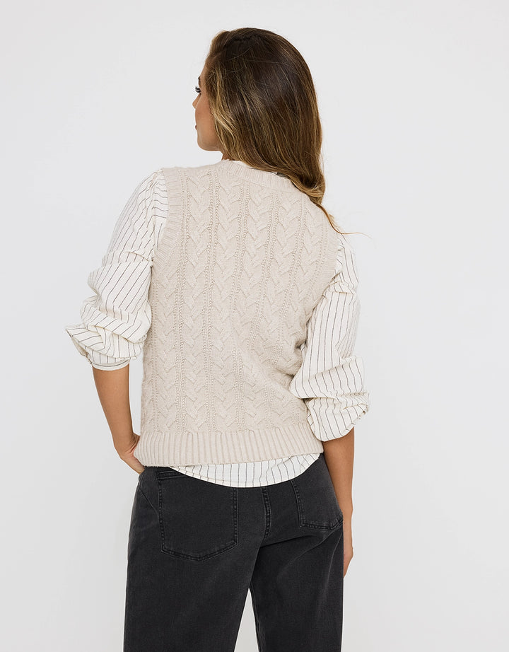 koala bay Chaleco Punto Grueso Beige - Alpica Oferta exclusiva