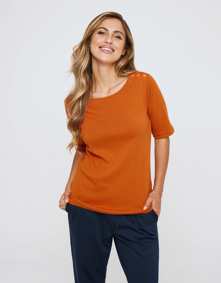 koala bay Camiseta Manga Corta Naranja - New Rosaleen Tienda de fábrica