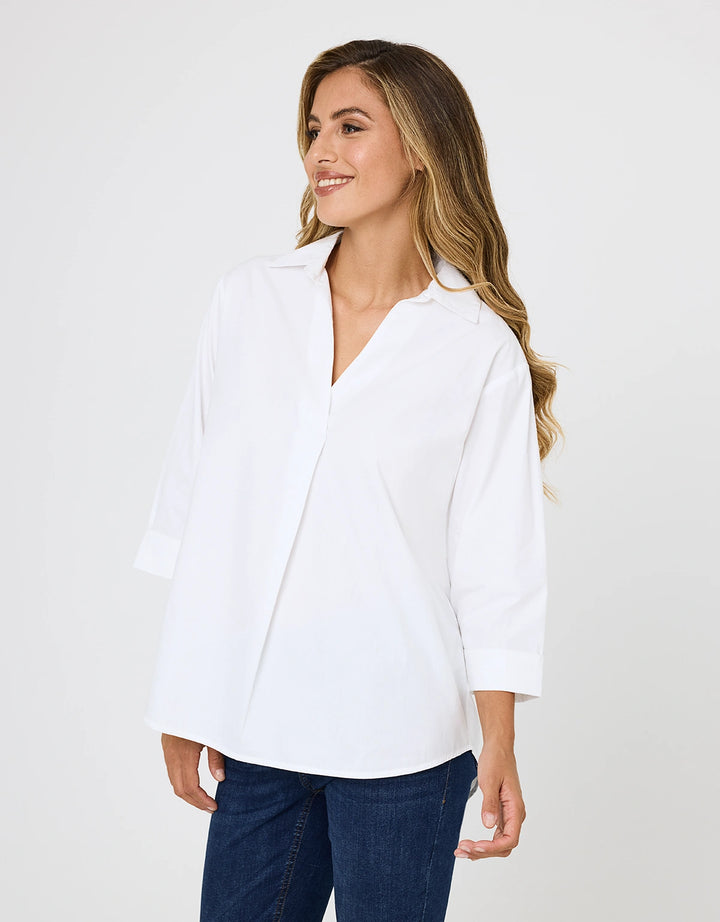 koala bay Camisa Oversize Blanco - Lospine Devoluciones gratuitas