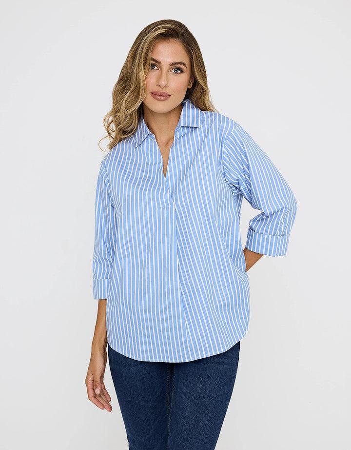 koala bay Camisa Oversize Azul Rayas - Lospine 2025