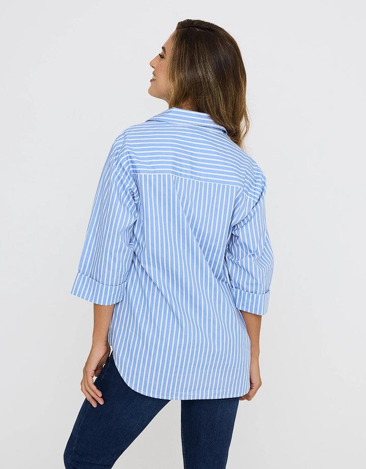 koala bay Camisa Oversize Azul Rayas - Lospine 2025
