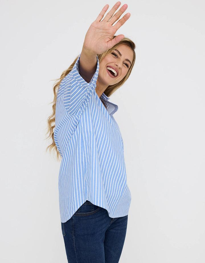 koala bay Camisa Oversize Azul Rayas - Lospine 2025