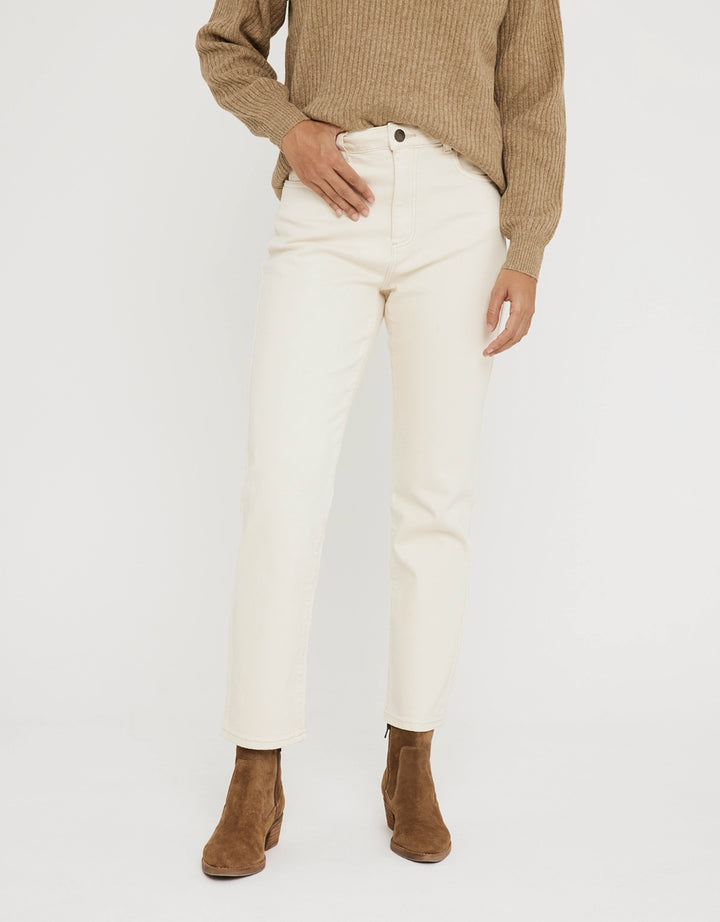 koala bay Pantalón Denim Blanco - Brady Rebajas de fábrica