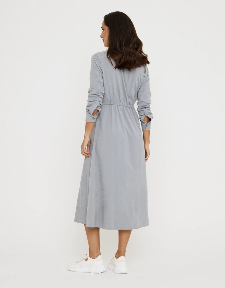 koala bay Vestido Largo Camisero Gris - Verona Rebajas online