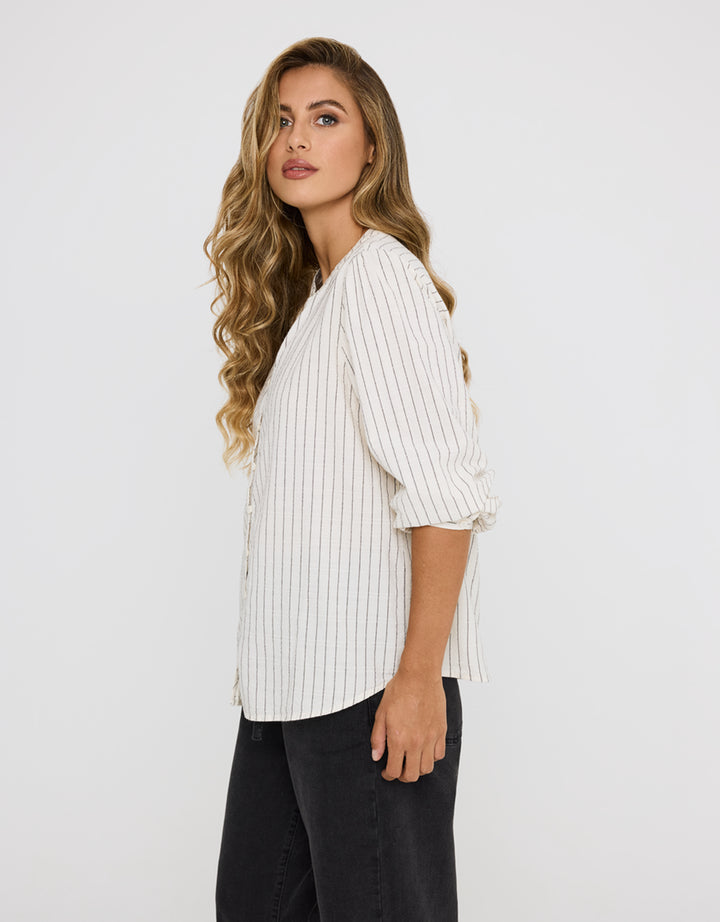 koala bay Camisa Manga Larga Rayas Off White - Tylus Promoción por tiempo limitado