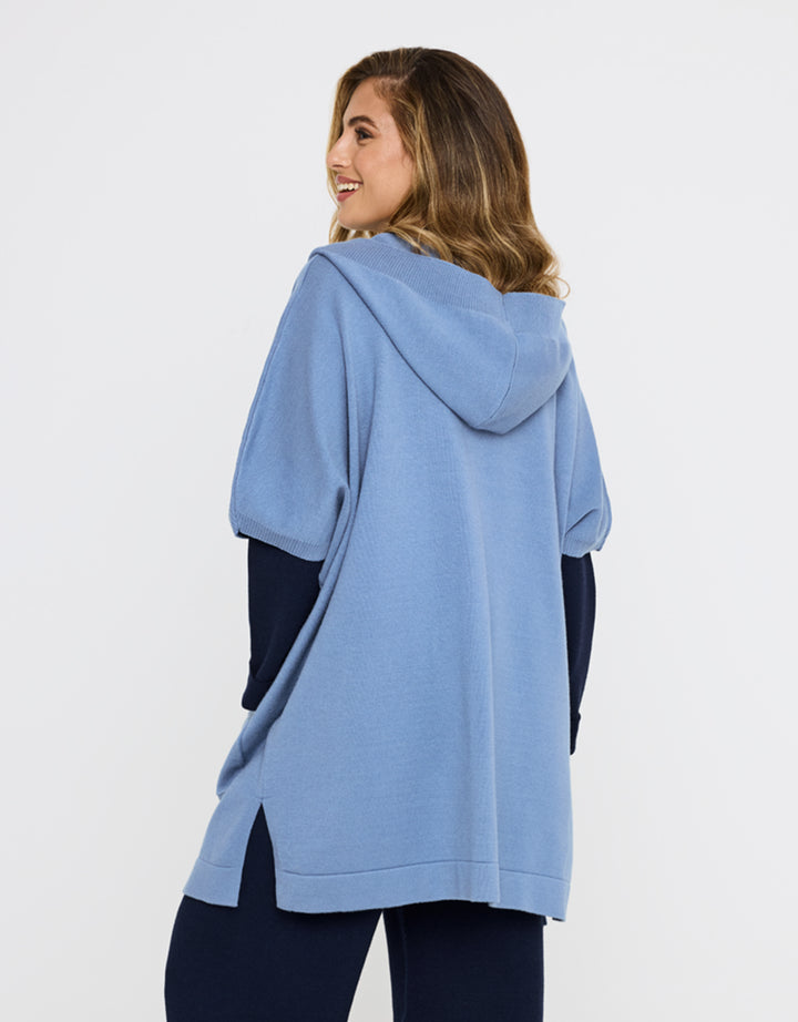 koala bay Poncho Abierto Azul - Alfonti Precios de Black Friday