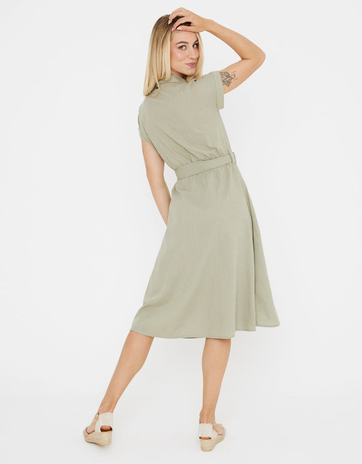 koala bay Vestido Midi Cuello Camisa - Karin Los más vendidos