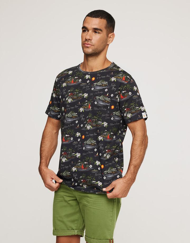 koala bay Camiseta Manga Corta Negro - Corsario Último día