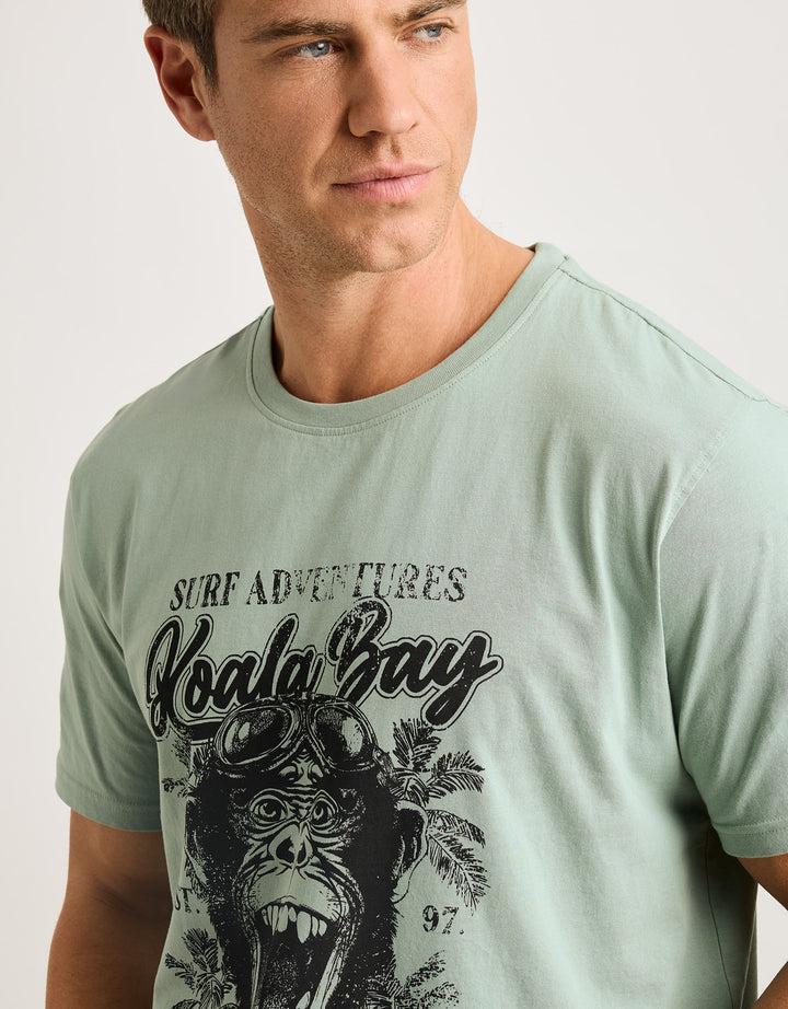 koala bay Camiseta Manga Corta Verde - Monquecito Precio de fábrica