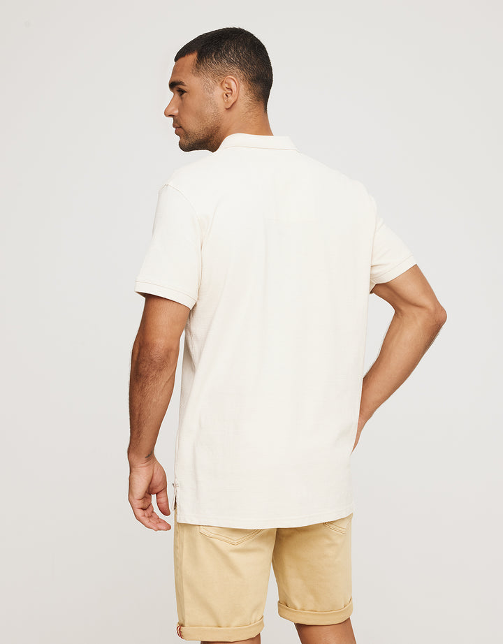 koala bay Polo Manga Corta Algodón Beige - Tome Venta caliente
