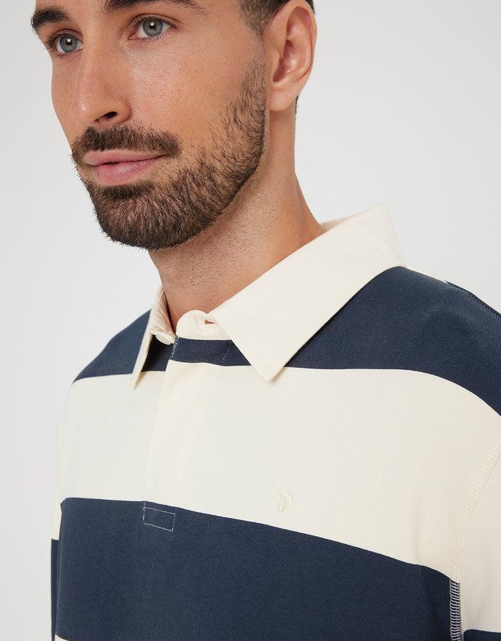 koala bay Polo Manga Larga Rayas Azul Marino - Thy Mejor oferta