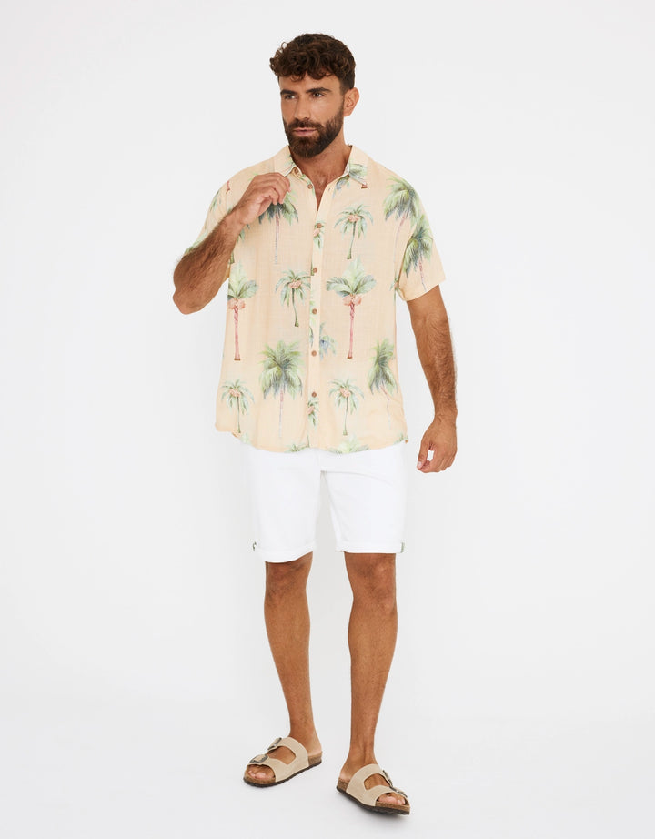 koala bay Camisa Manga Corta Estampado Palmeras - Dates Ofertas especiales