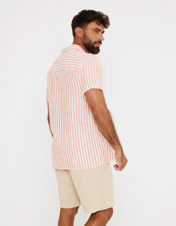 koala bay Camisa Rayas Manga Corta Rojo - Rayred Rebajas de fin de temporada
