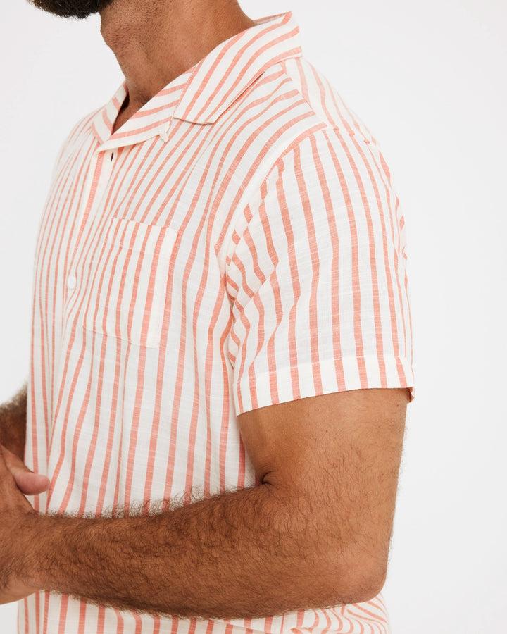 koala bay Camisa Rayas Manga Corta Rojo - Rayred Rebajas de fin de temporada