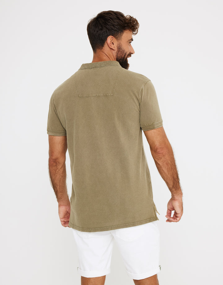 koala bay Polo Manga Corta Algodón Caqui - Naseu En oferta