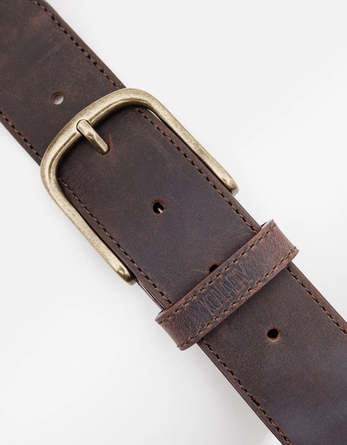 koala bay Cinturón Marrón Piel y Algodón - Owen En oferta