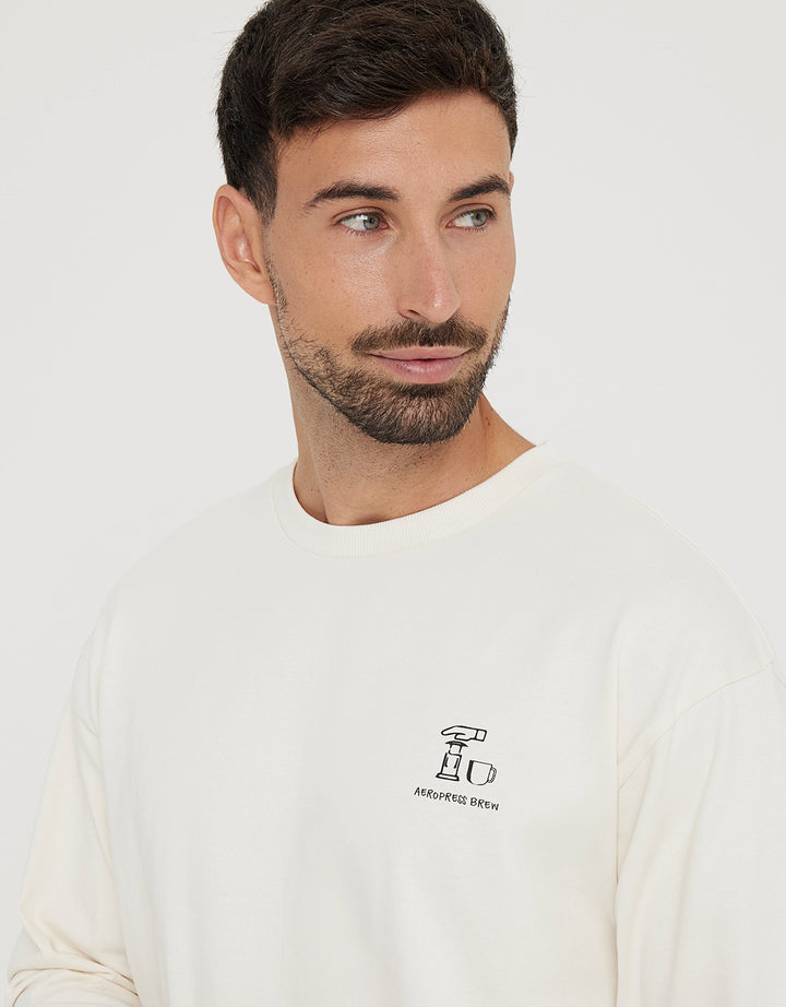 koala bay Sudadera sin Capucha con Estampado Blanco - Isalow Oferta exclusiva