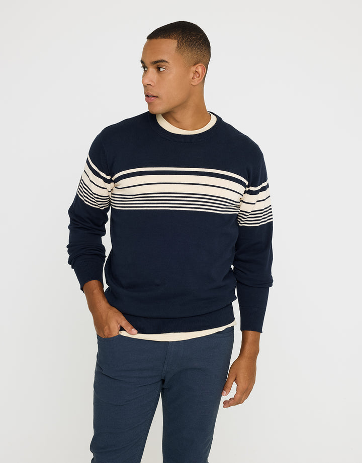 koala bay Jersey Manga Larga Rayas Azul Marino - Woldcost Tienda